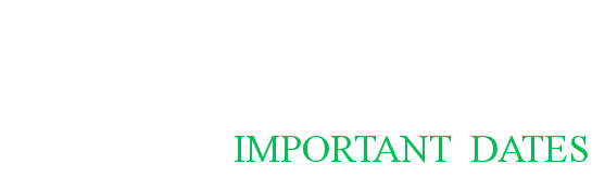 Important Dates Important Dates